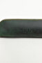 Genuine Calfskin Small Size Single Compartment Premium Zippered Pen Holder Khaki - 5
