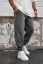 Men's Winter Relaxed Fit 3-Thread Sweatpants with Elastic Waist and Cuffs - 6