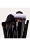 21-Piece Onyx Make Up Brush Set, Luxury Black Brushes, with V Shape Puff, Makeup Bag , Canvas Bag - 2