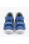 Baby Boy Blue Genuine Leather Summer Shoes - Double-Strapped Flexible Sole First Step Booties