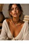 Gold Spinal Black Leather Cord Necklace - 2