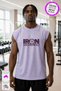 Lila Iron Printed Sports Athlete T-Shirt Crew Neck Cotton Single Jersey Fabric Men's