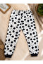 Mini World %100 Cotton Boys' Pajama Set Dark Green Big Smile Patterned O-Neck Soft Textured 2-Piece Set - 3