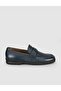 Men's Navy Blue Genuine Leather Loafer Shoes