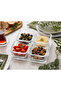 Square Glass Bowl Set with 4 Trays – Breakfast, Sauce, Snack, Appetizer and Presentation Set - 5