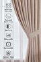 Cream Velvet Textured Background Curtain Single Panel 1/2.5 Medium Pleat Plain Simple Suitable for Any Room - 5