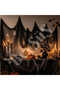 Halloween Table and Wall Decor Cover Black - 3