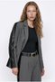 Leather Back Blazer Jacket Gray