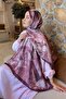 Floral Pattern Lara Soft Shawl Claret Red - 3