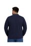 Men's Large Size Melange Navy Blue 100% Cotton Striped Polo Collar T-Shirt 5Xl-6Xl-7Xl-8Xl - 3