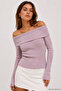 Women's Lilac Soft Textured Body-Hugging Madonna Collar Blouse - 3