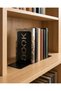 Decorative Black Metal Book Holder - Set of 2 Book Supports with "Book" Written - 4