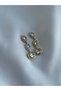Zircon Stone Hanging Gold Earrings (3cm) - 2