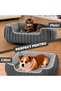 Soft Plush Rectangular Pet Bed, Gray, Size S - 3