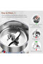 Electric Powder Grinder | Stainless Steel Grinding Bowl with Sharp Metal Blades | Multipurpose Dry Grinder for Spices, Coffee Beans, Nuts, Seeds, Grains & Dry Ingredients | Easy Clean - 5