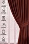 Tile Velvet Textured Background Curtain Single Panel 1/3 Sik Pile Plain Simple Suitable for Any Room - 5