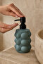 Bubbly Embossed Bubble Model Glass Liquid Soap Dispenser – with Black Pump – 400 Ml, 17 X 8 cm - 4