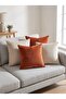 4-Piece Velvet Cushion Cover Two-Tone 45X45 cm - Velvet Fabric Decorative Pillowcase