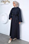 Quilted Jacket Scuba Skirt Hijab Double Set - 3