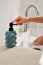 Bubbly Embossed Bubble Model Glass Liquid Soap Dispenser – with Black Pump – 400 Ml, 17 X 8 cm - 5