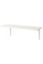 Wall Shelf with Brackets, White, 59x20 cm