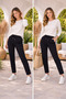 Narrow-Leg Trousers with Elastic Waistband - 2