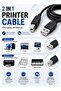 USB Printer Cable 1.5M, USB A to USB B High Speed Data Cable for Printer, Scanner and Fax, Plug and Play, Black - 5