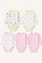 American Collar Long Sleeve 100% Cotton Sweat Absorbent 5-Piece Baby Badi Set - 2
