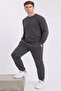 Three-Thread Crew Neck Cotton Soft Puff Oversize Tracksuit Set - 2