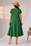 Summer Plus Size Viscose V-Neck Short Sleeve Dress 2688 - 2