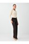 Bitter Brown High Waist Wide Leg Cotton Tencel Trousers - 3