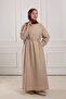 V-Stitched Muslin Dress Stone - 5