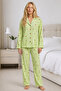 Women's Home Wear Comfortable Green Pajama Set 4660