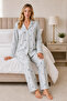 Women's Casual Flexible Loose Blue Pajama Set 4671 - 3