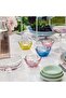 Tealight Holder Coloured Glass Assorted Pastel Shades 9 cm Diameter 4 cm Height - 5