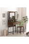 Dressing Table Vanity Style with Lighted Mirror Brown - 3