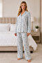 Women's Casual Flexible Loose Blue Pajama Set 4671 - 2