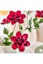 Artificial Dahlia Flower Stem, Dark Pink, 66 cm - 4
