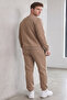 Three-Thread Crew Neck Cotton Soft Puff Oversize Tracksuit Set - 2