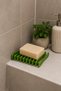 3-Piece Grid Solid Soap Holder – 3 Assorted Color Bathroom Soap Mats - 2