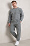 Three-Thread Crew Neck Cotton Soft Puff Oversize Tracksuit Set - 6