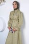 Gülseli Rose Figured Tie-Dye Detailed Shirt with Elastic Waist Skirt and Hijab Two-Piece Set - 3
