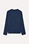 Men's Navy Blue Comfort Fit Crew Neck T-Shirt - 2