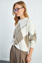 Baklava Patterned Oversize Sweater - 6