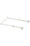 Pull-Out Rail for Wire Baskets, Steel, White, 55 cm (Pack of 2)