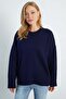 Wide Sleeve Crew Neck Casual Knit Sweater