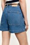 Allbucks Left*İes Belted Pocket Denim Shorts Ablft00003 - 6