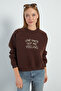 3 Thread Embroidered Lettering Raglan Sleeve Oversize Sweatshirt - 7