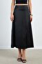 Slit Maxi Length Satin Skirt - 6