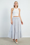 Striped Layered Maxi Skirt - 4